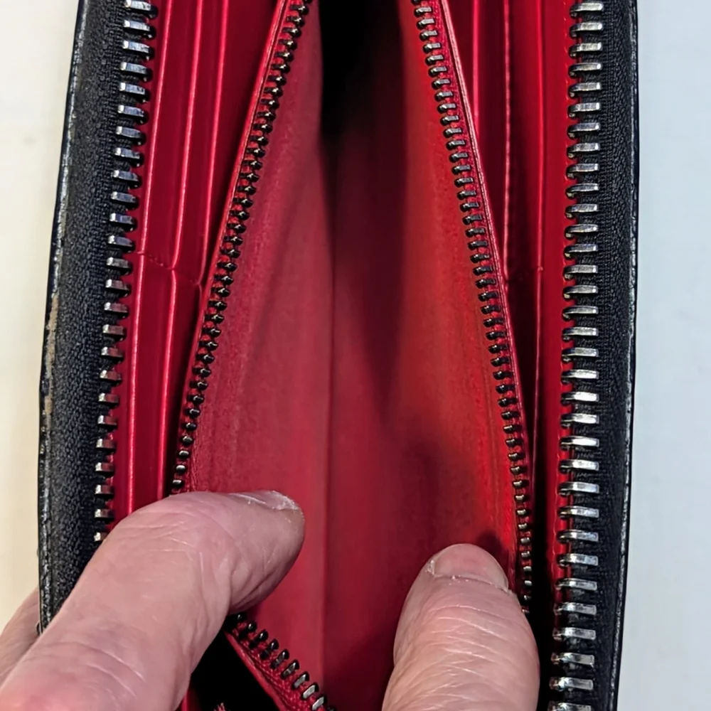Christian Louboutin Black Spiked Leather Wallet Like New 🔥
